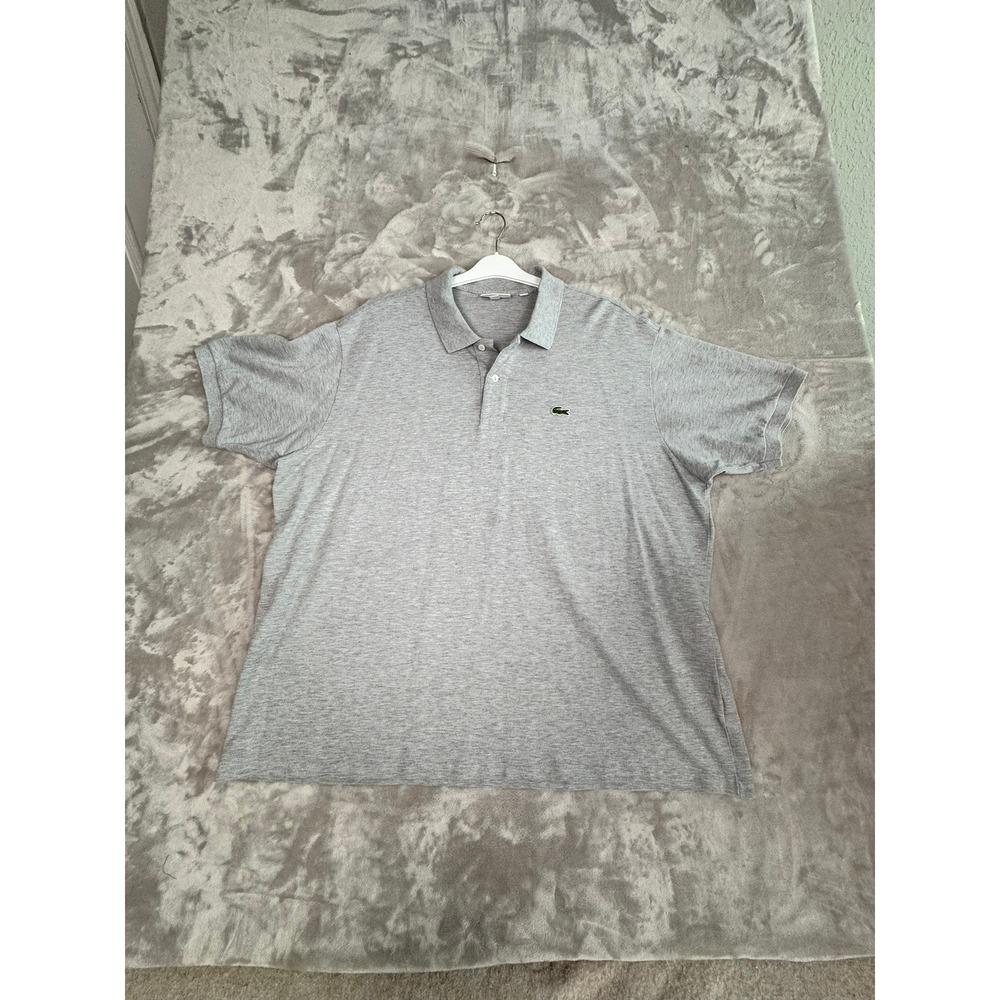 Lacoste Classic Fit Polo Shirt Mens 3XL Grey Short Sleeve‎ Casual Sport